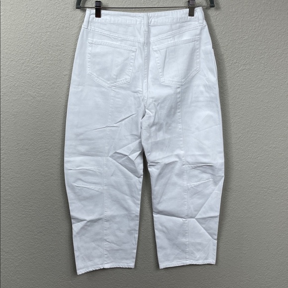 New L’Agence Cody High Waist Barrel Leg Rodeo Jeans Blanc White Sz 26 - Picture 6 of 13